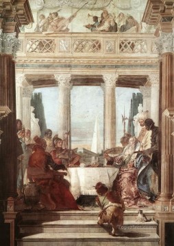 ラビア宮殿 クレオパトラの晩餐会 ジョヴァンニ・バッティスタ・ティエポロ Oil Paintings